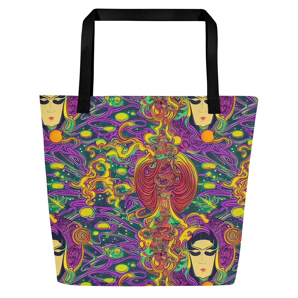 Odyssey in Color on Large Tote Bag W/ Pocket — Front