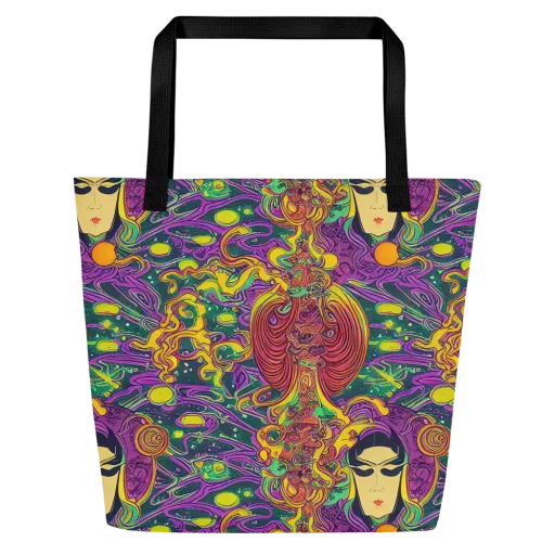 Odyssey in Color on a Large Tote Bag W/ Pocket