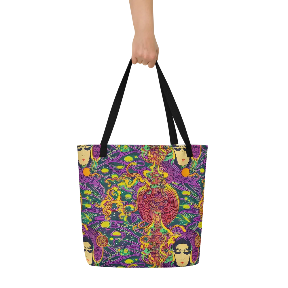Odyssey in Color on Large Tote Bag W/ Pocket — Front