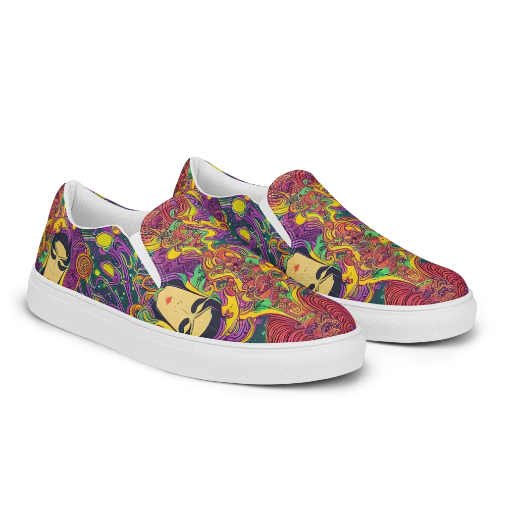Odyssey in Color on Women's Slip-On Canvas Shoes — Right Front