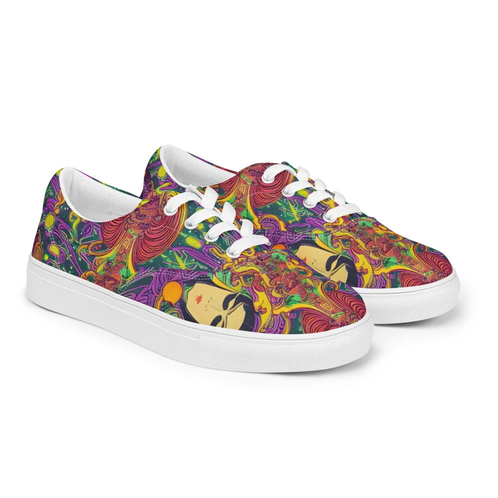 Odyssey in Color on Men's Lace-Up Canvas Shoes — Right Front