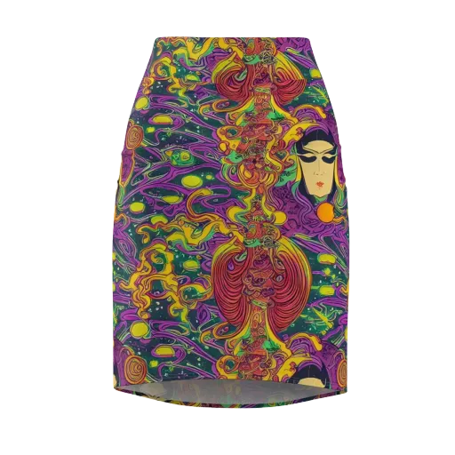Odyssey in Color on a Pencil Skirt