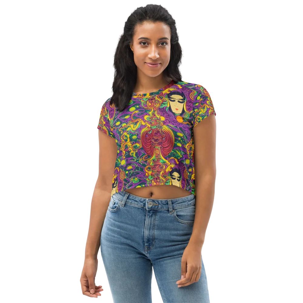 Odyssey in Color on Crop Tee — Front