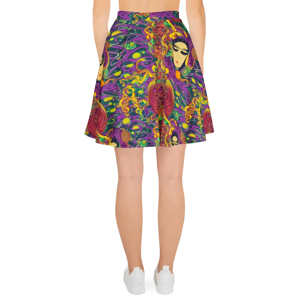 Odyssey in Color on Skater Skirt — Back