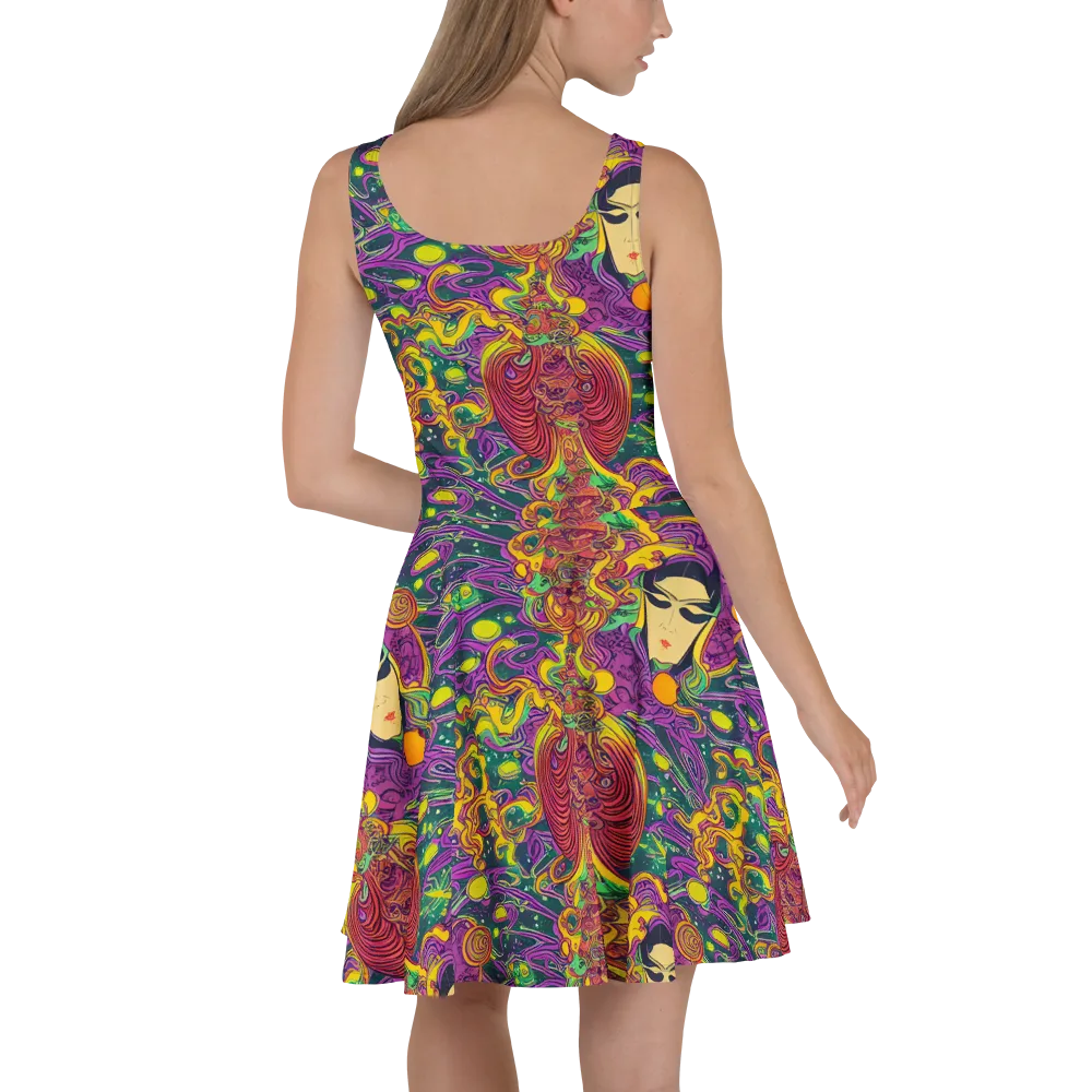Odyssey in Color on Skater Dress — Back
