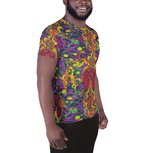 Odyssey in Color on a Men's Athletic T-Shirt