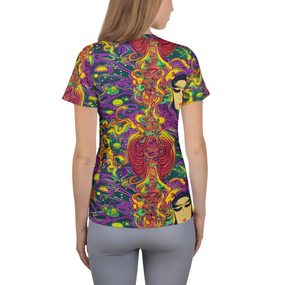 Odyssey in Color on Women's Athletic T-Shirt — Back