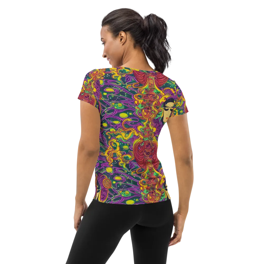Odyssey in Color on Women's Athletic T-Shirt — Back