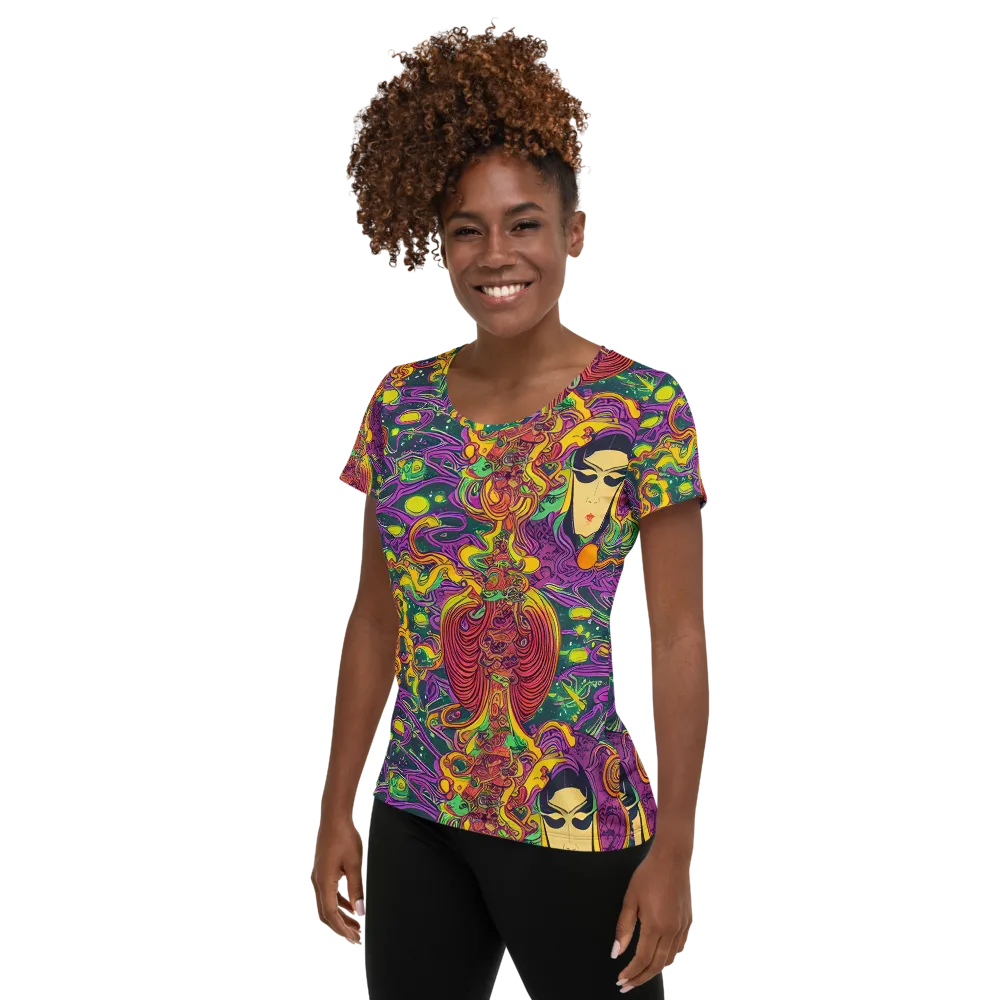 Odyssey in Color on Women's Athletic T-Shirt — Left
