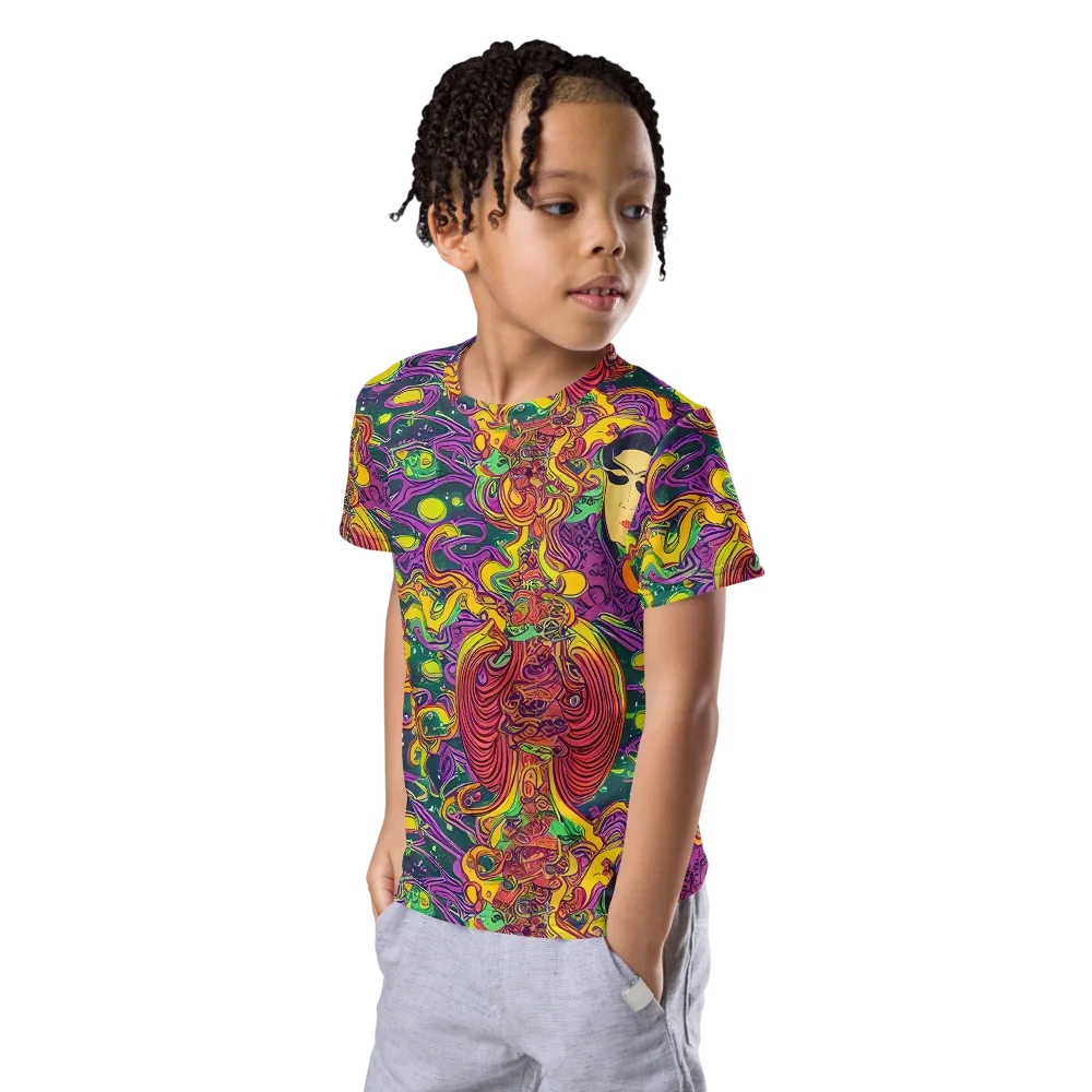 Odyssey in Color on Kids Crew Neck T-Shirt — Left Front