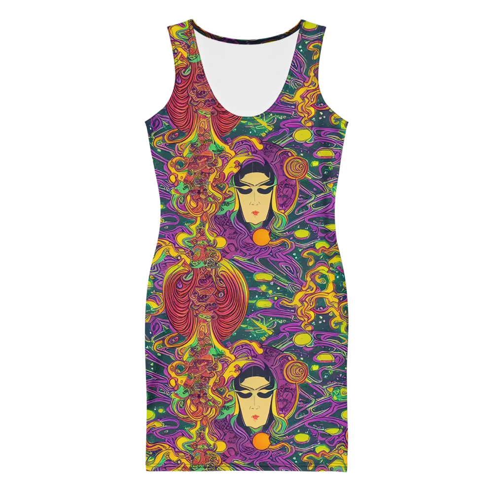 Odyssey in Color on Bodycon Dress — Front