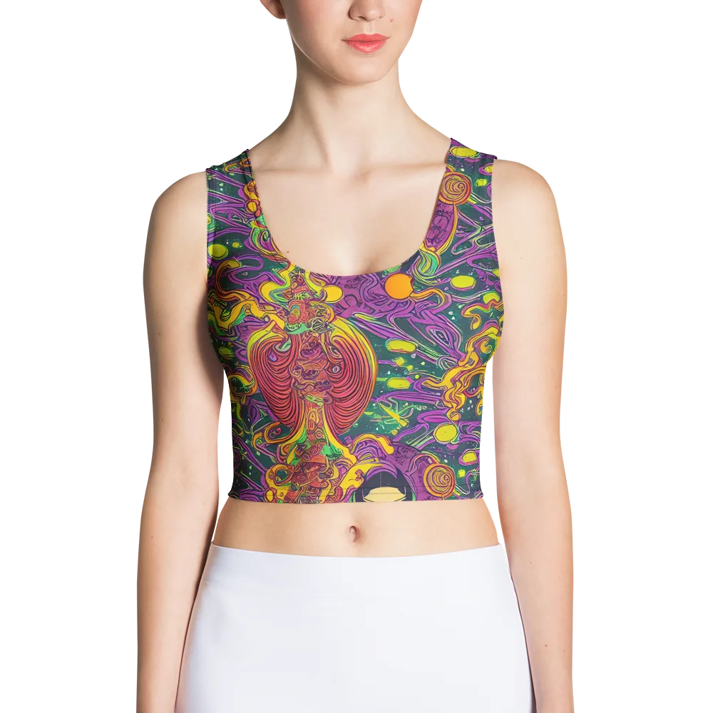 Odyssey in Color on Crop Top — Front