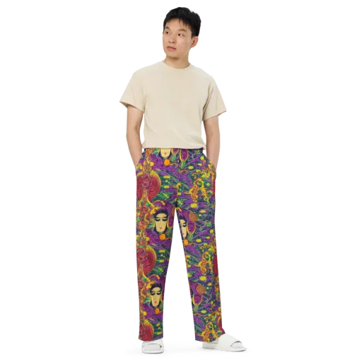 Odyssey in Color on a Wide-Leg Pants