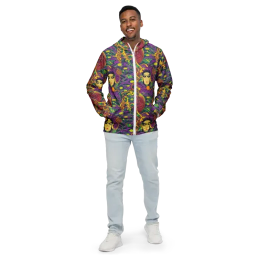 Odyssey in Color on a Men's Windbreaker
