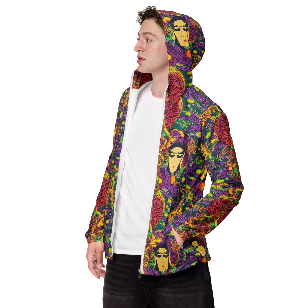 Odyssey in Color on Men's Windbreaker — Left Front