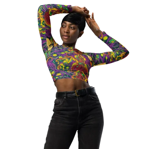 Odyssey in Color on a Long Sleeve Crop Top