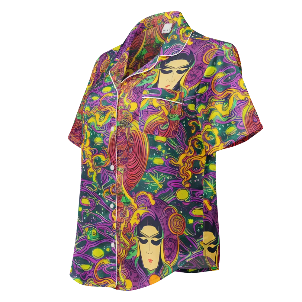 Odyssey in Color on Women's Short Sleeve Pajama Top — Left Front