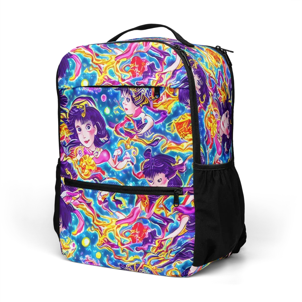 Aquatic Whim on Utility Backpack — Left Front
