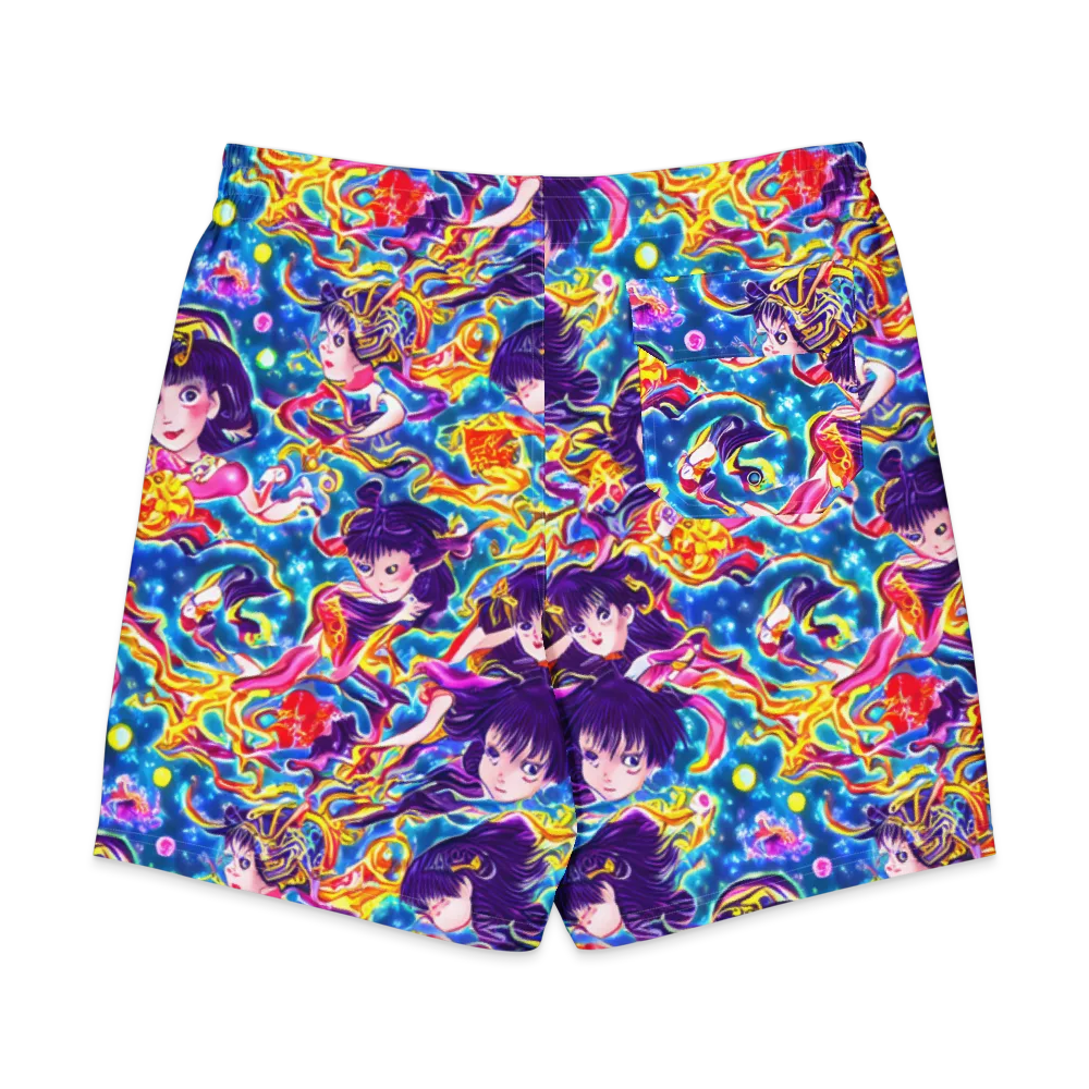 Aquatic Whim on Men's Board Shorts — Back