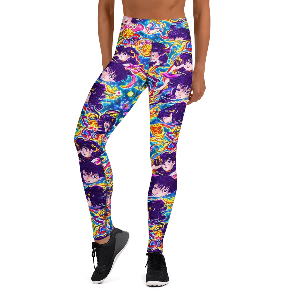 Aquatic Whim on Yoga Leggings — Front