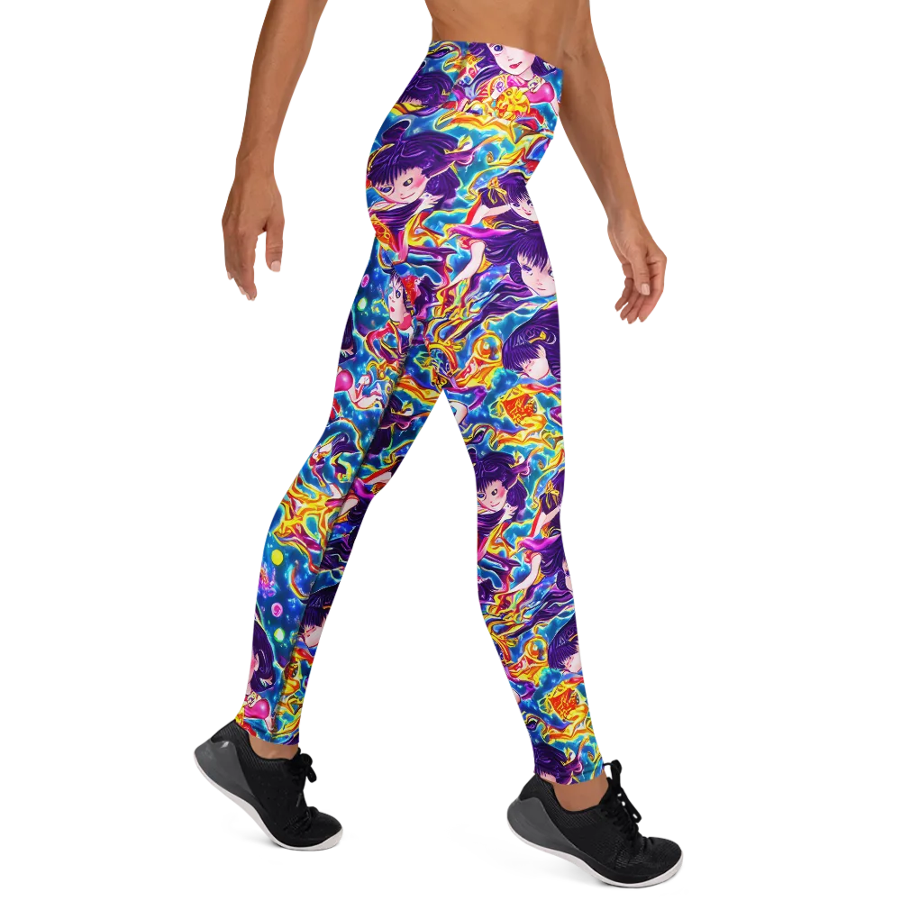 Aquatic Whim on Yoga Leggings — Right
