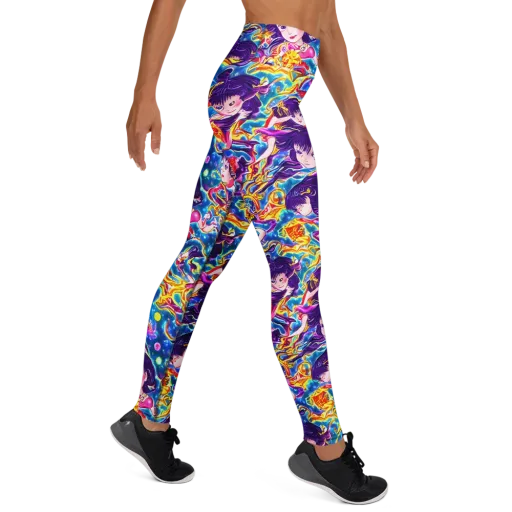 Aquatic Whim on a Yoga Leggings