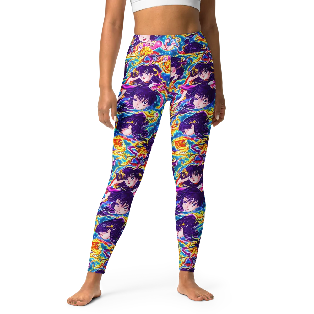 Aquatic Whim on Yoga Leggings — Front