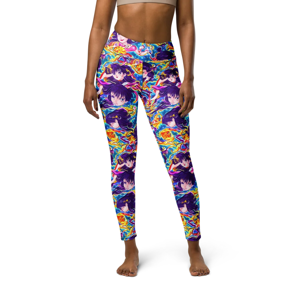 Aquatic Whim on Yoga Leggings — Front
