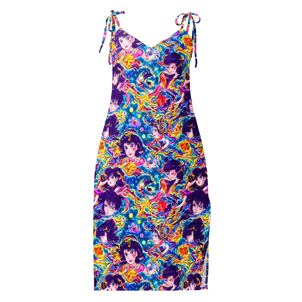 Aquatic Whim on Slip Dress — Front