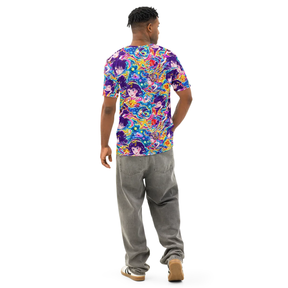 Aquatic Whim on Men's Cotton Crew Neck T-Shirt — Back