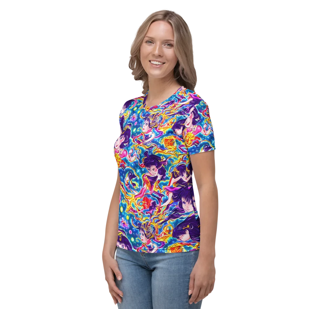 Aquatic Whim on Women's Crew Neck T-Shirt — Left
