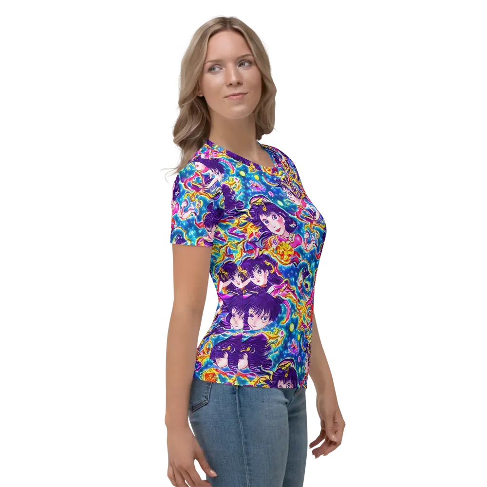 Aquatic Whim on Women's Crew Neck T-Shirt — Right