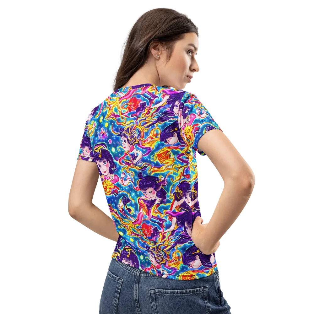 Aquatic Whim on Women's Crew Neck T-Shirt — Back