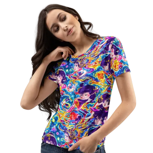 Aquatic Whim on a Women's Crew Neck T-Shirt
