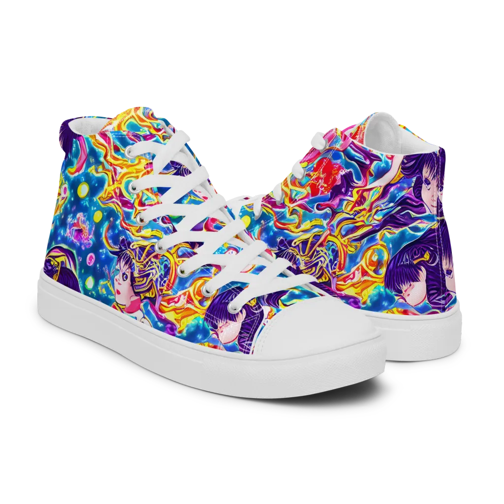 Aquatic Whim on Women's High Top Canvas Shoes — Right