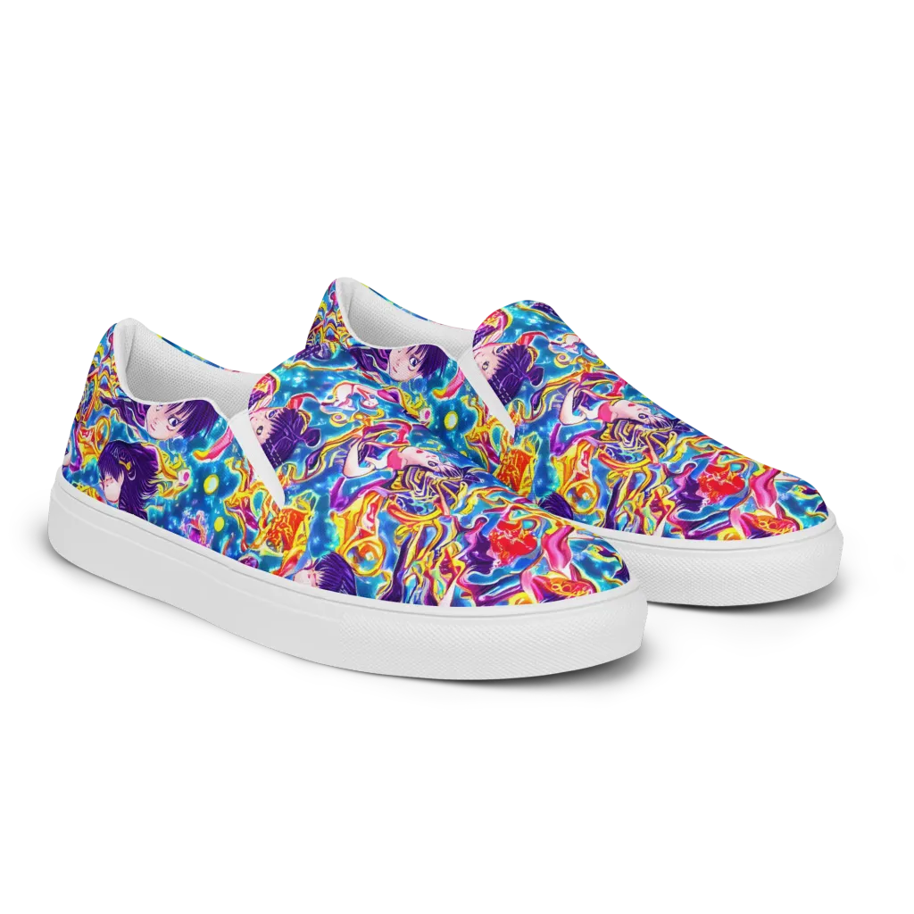 Aquatic Whim on Women's Slip-On Canvas Shoes — Right Front