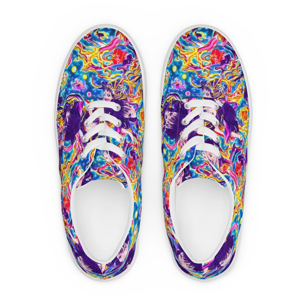 Aquatic Whim on Men's Lace-Up Canvas Shoes — Front