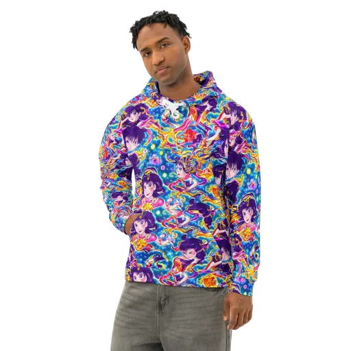 Aquatic Whim on a Cotton Hoodie