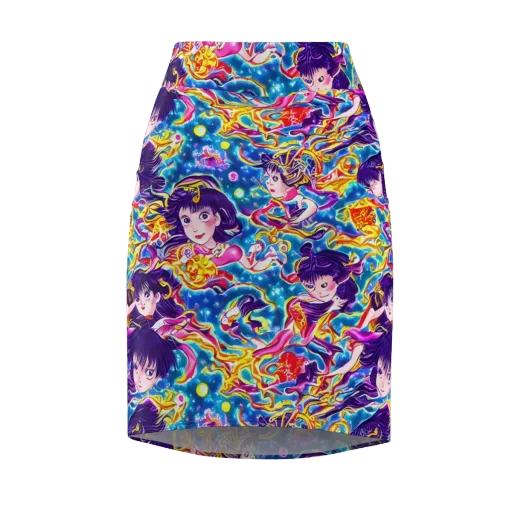 Aquatic Whim on a Pencil Skirt