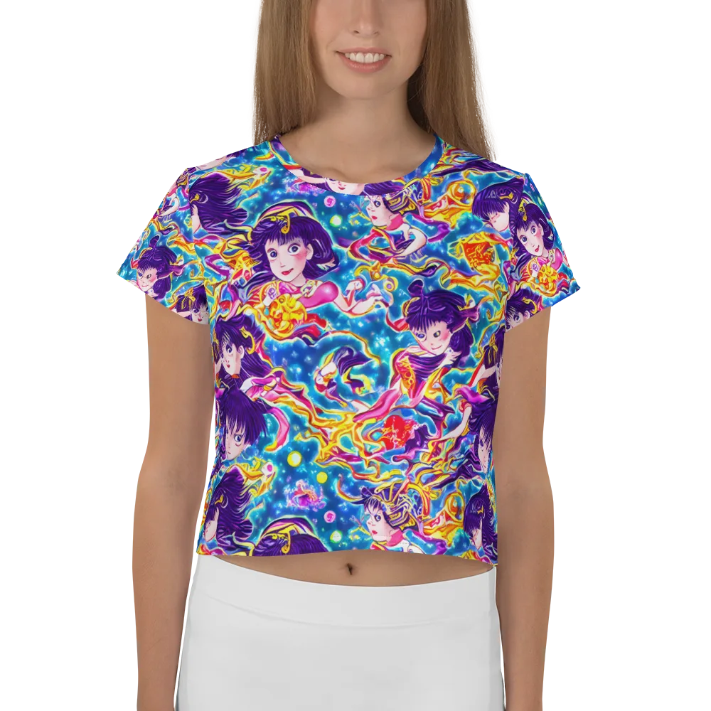 Aquatic Whim on Crop Tee — Front