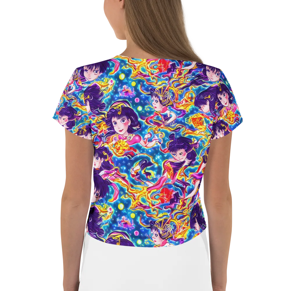Aquatic Whim on Crop Tee — Back