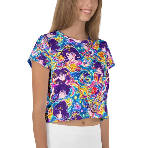 Aquatic Whim on a Crop Tee