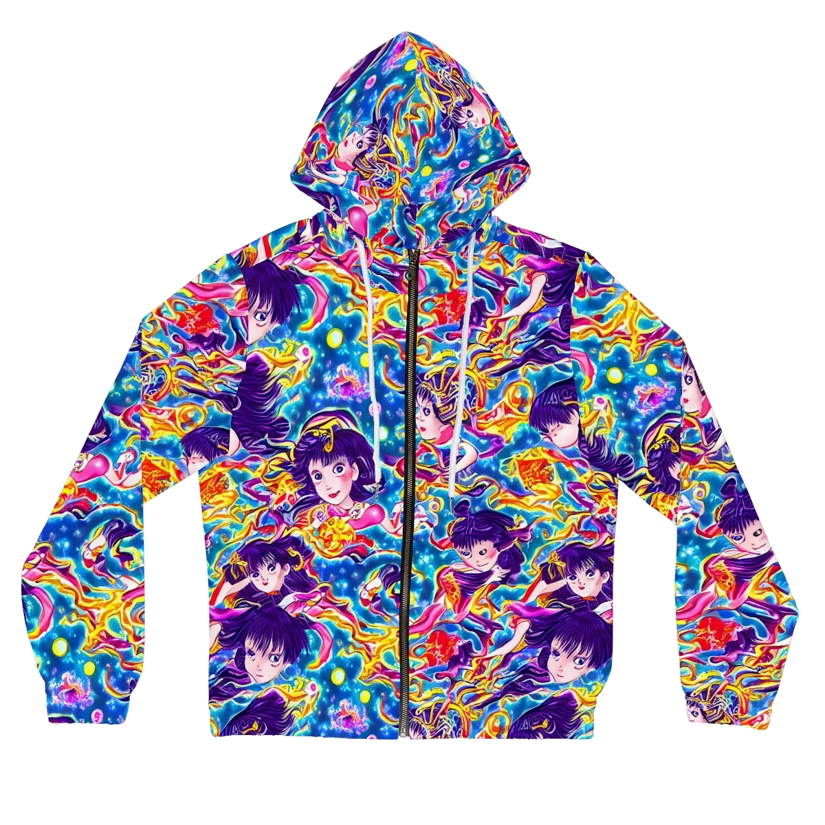 Aquatic Whim on Women's Full-Zip Hoodie — Front