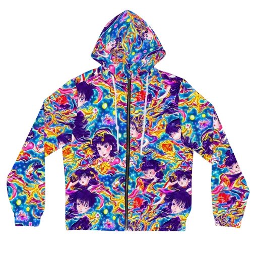 Aquatic Whim on a Women's Full-Zip Hoodie