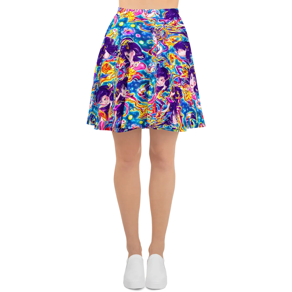 Aquatic Whim on Skater Skirt — Front