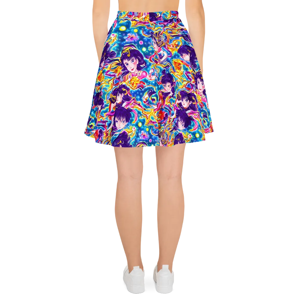Aquatic Whim on Skater Skirt — Back