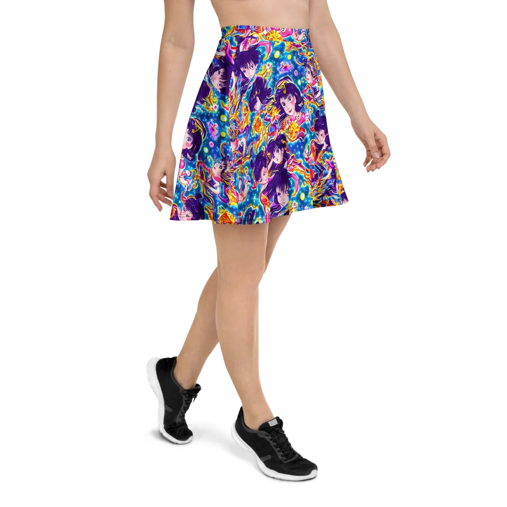 Aquatic Whim on Skater Skirt — Right