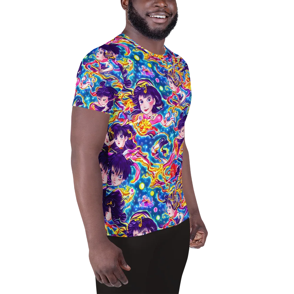 Aquatic Whim on Men's Athletic T-Shirt — Right