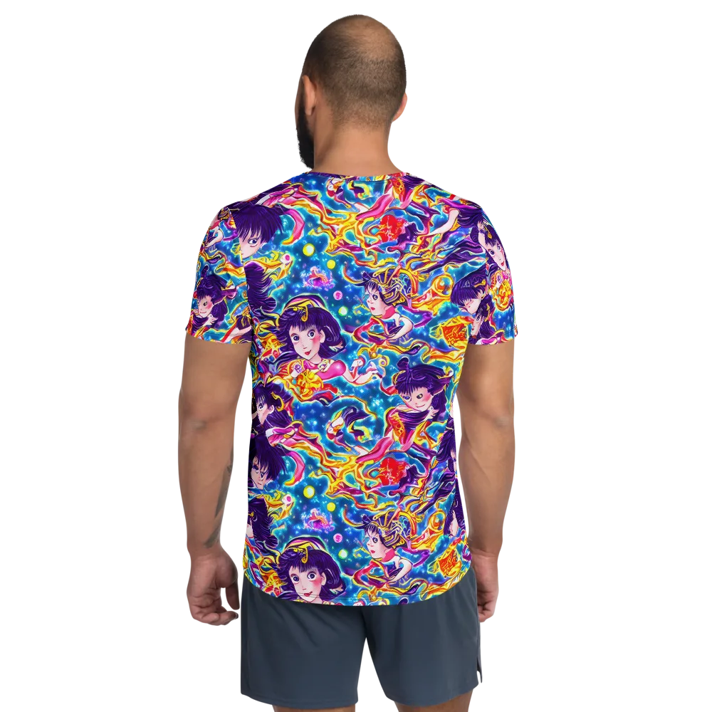 Aquatic Whim on Men's Athletic T-Shirt — Back