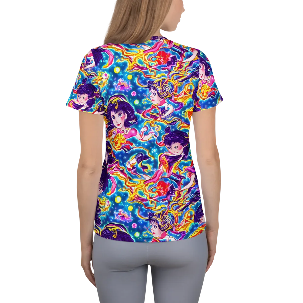 Aquatic Whim on Women's Athletic T-Shirt — Back